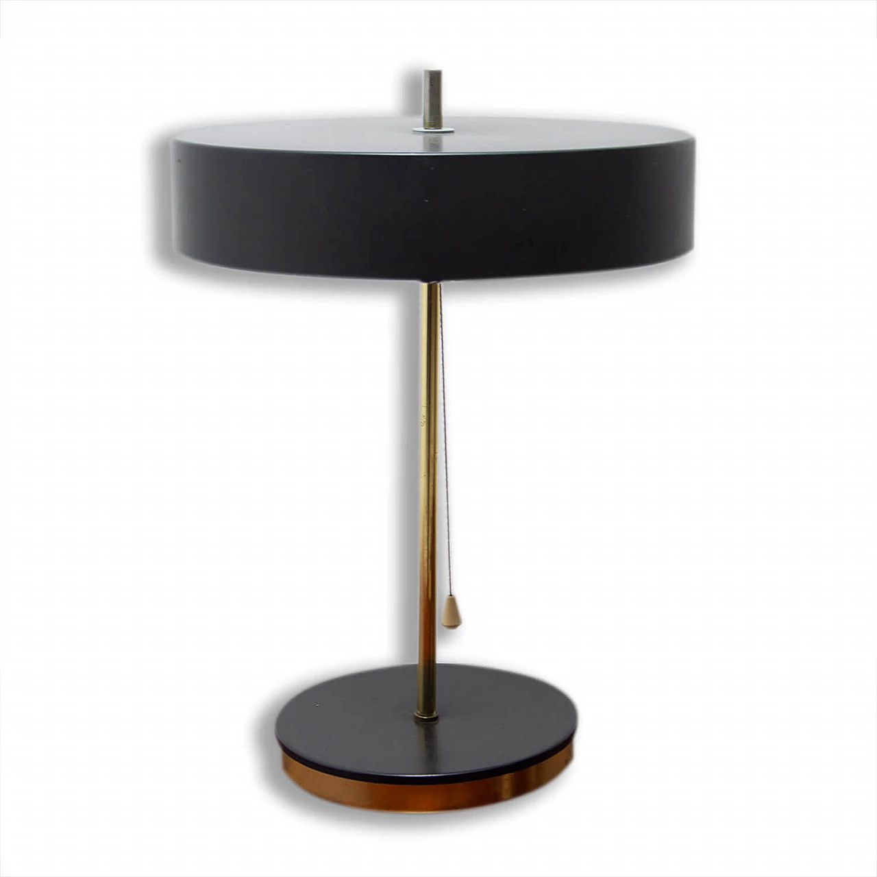 Black plastic and metal table lamp, 1960s 1470934
