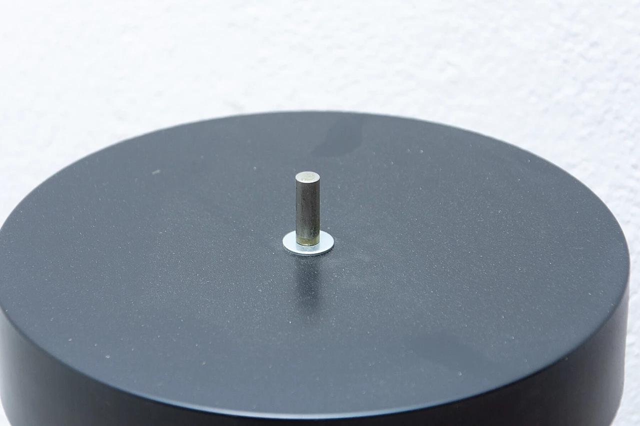 Lampada da tavolo in plastica nera e metallo, anni '60 1470941