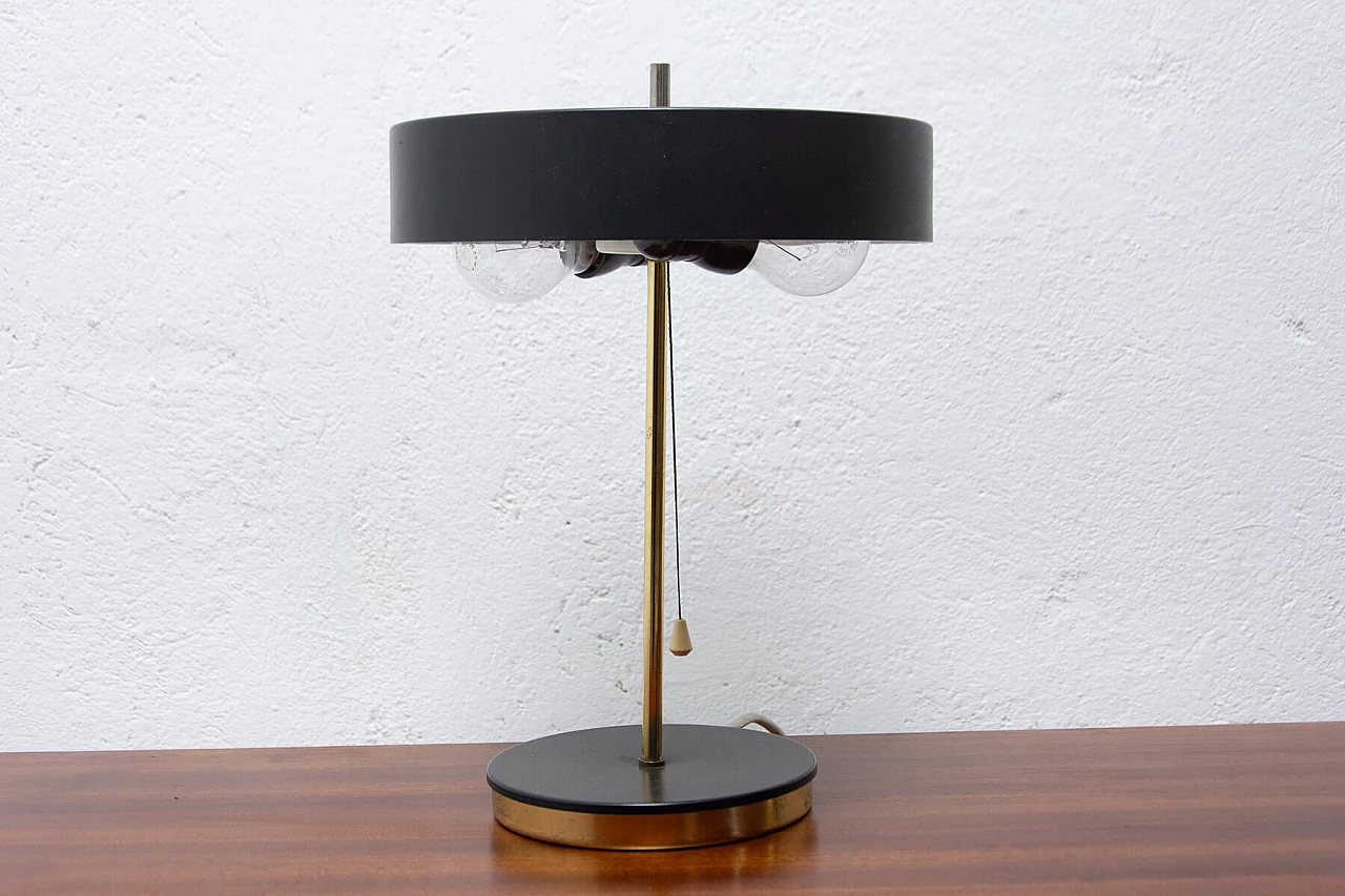 Black plastic and metal table lamp, 1960s 1470947