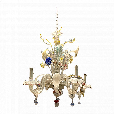 Harlequin Murano glass chandelier, 1940s