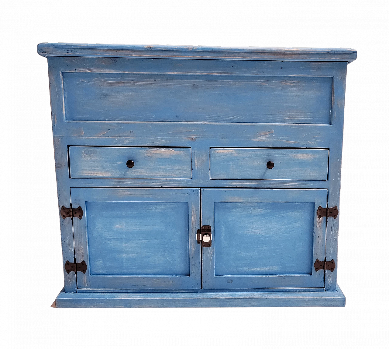 Madia in legno verniciata azzurra, inizio '900 1471007