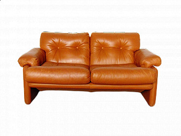 Coronado leather sofa by Tobia Scarpa for B&B Italia, 1970s