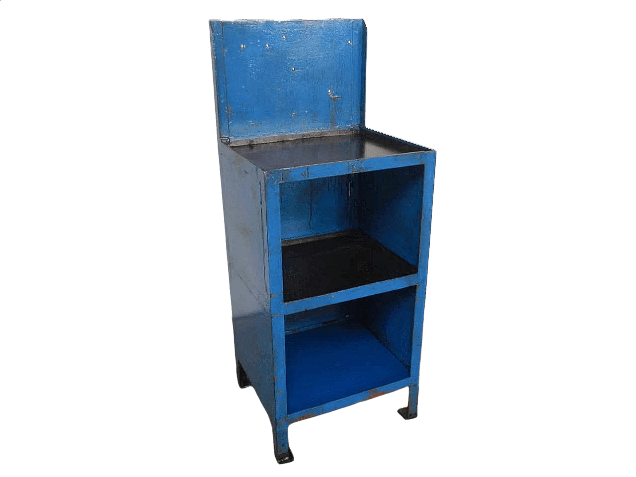 Blue workshop metal bench, 1970s 1471077