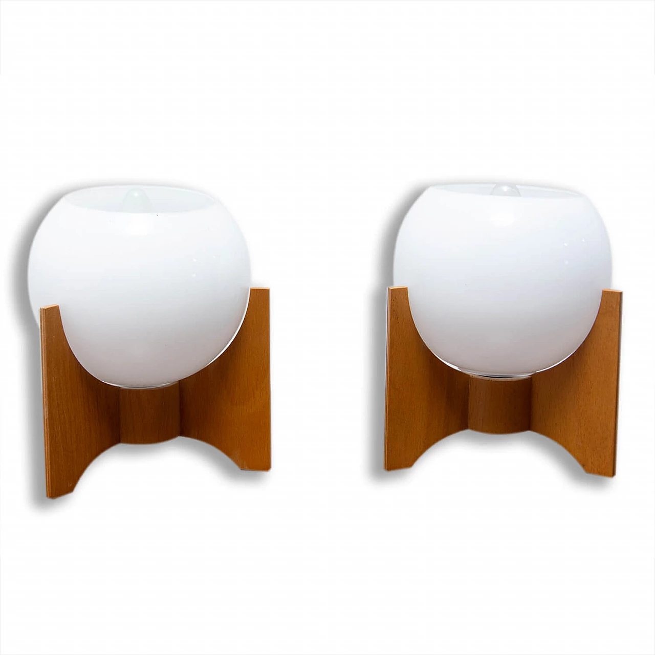 Pair of table lamps by Drevo Humpolec, 1970s 1471084