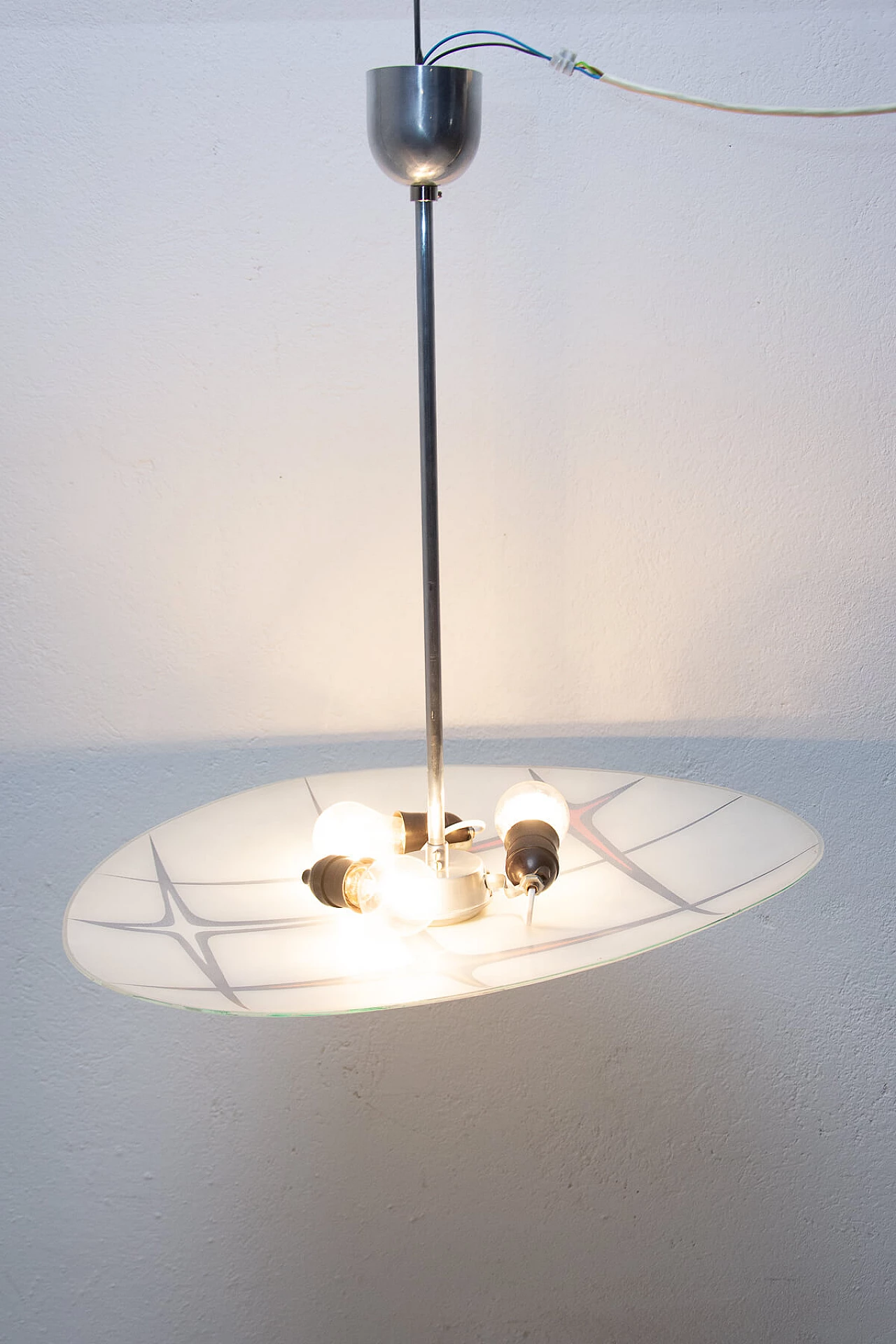 Chandelier with painted decorations, 1960s 1471124