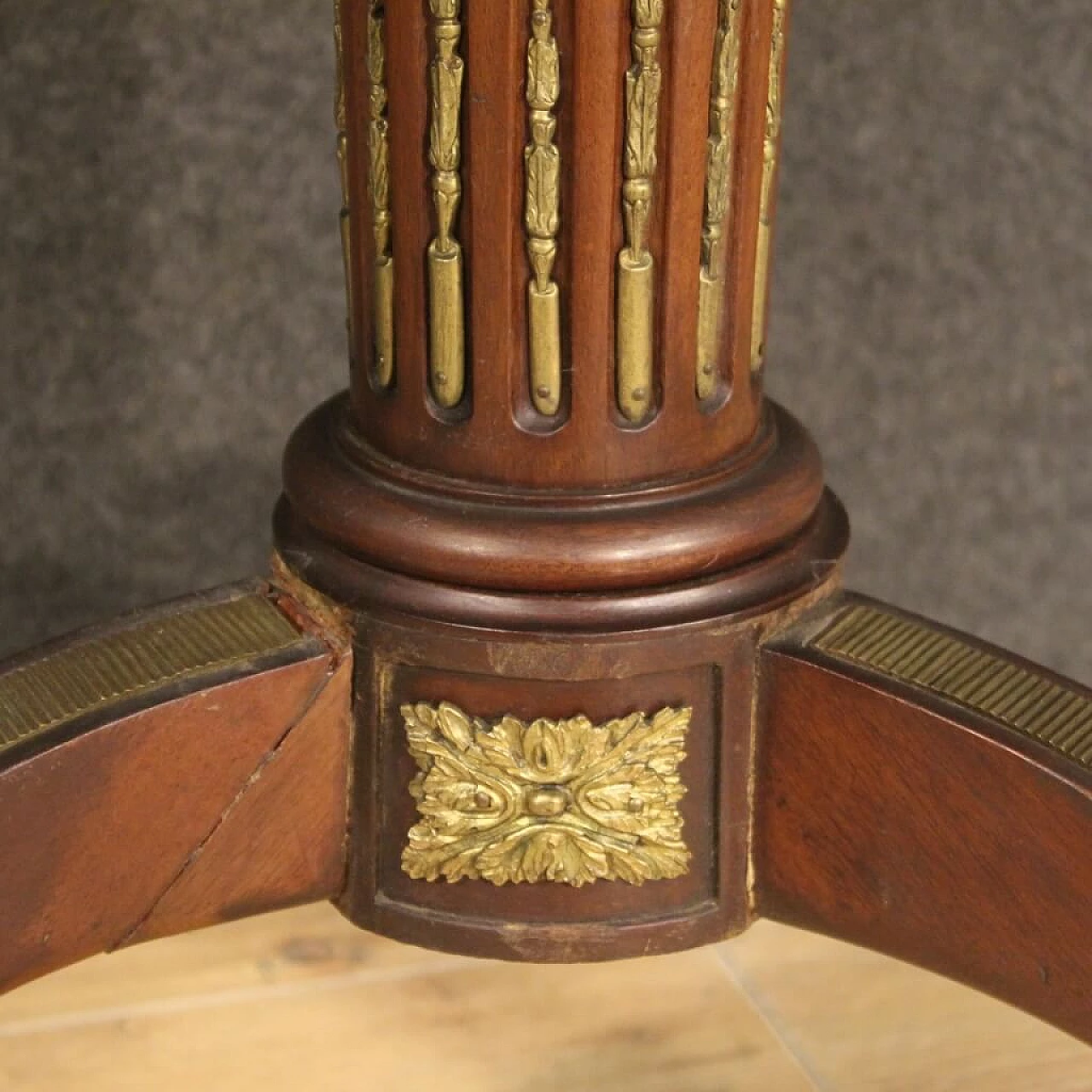 Mahogany guéridon with gilded and chased decorations, 20th century 1471910