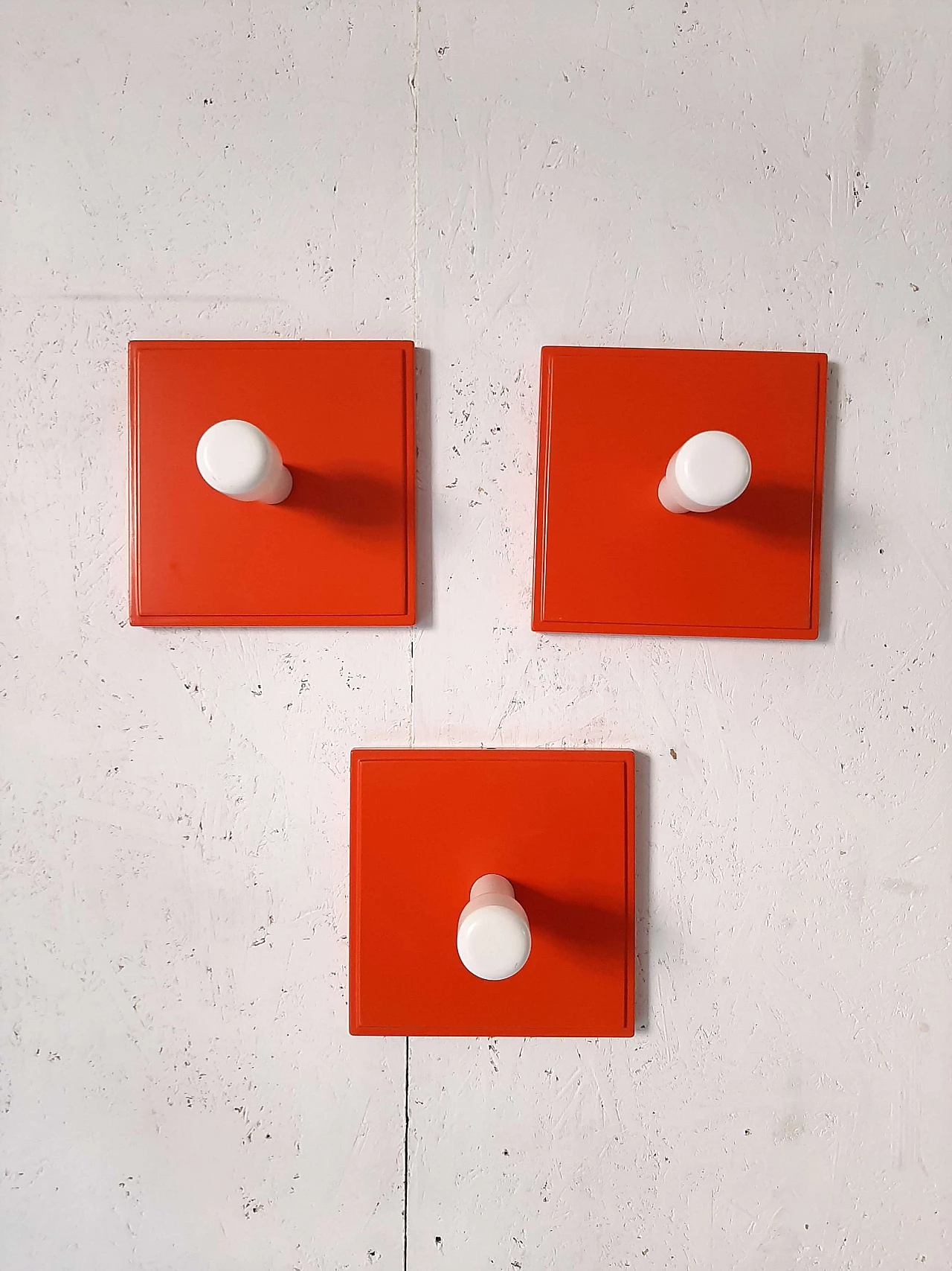 3 Wall-mounted coat hooks, 1970s 1471940