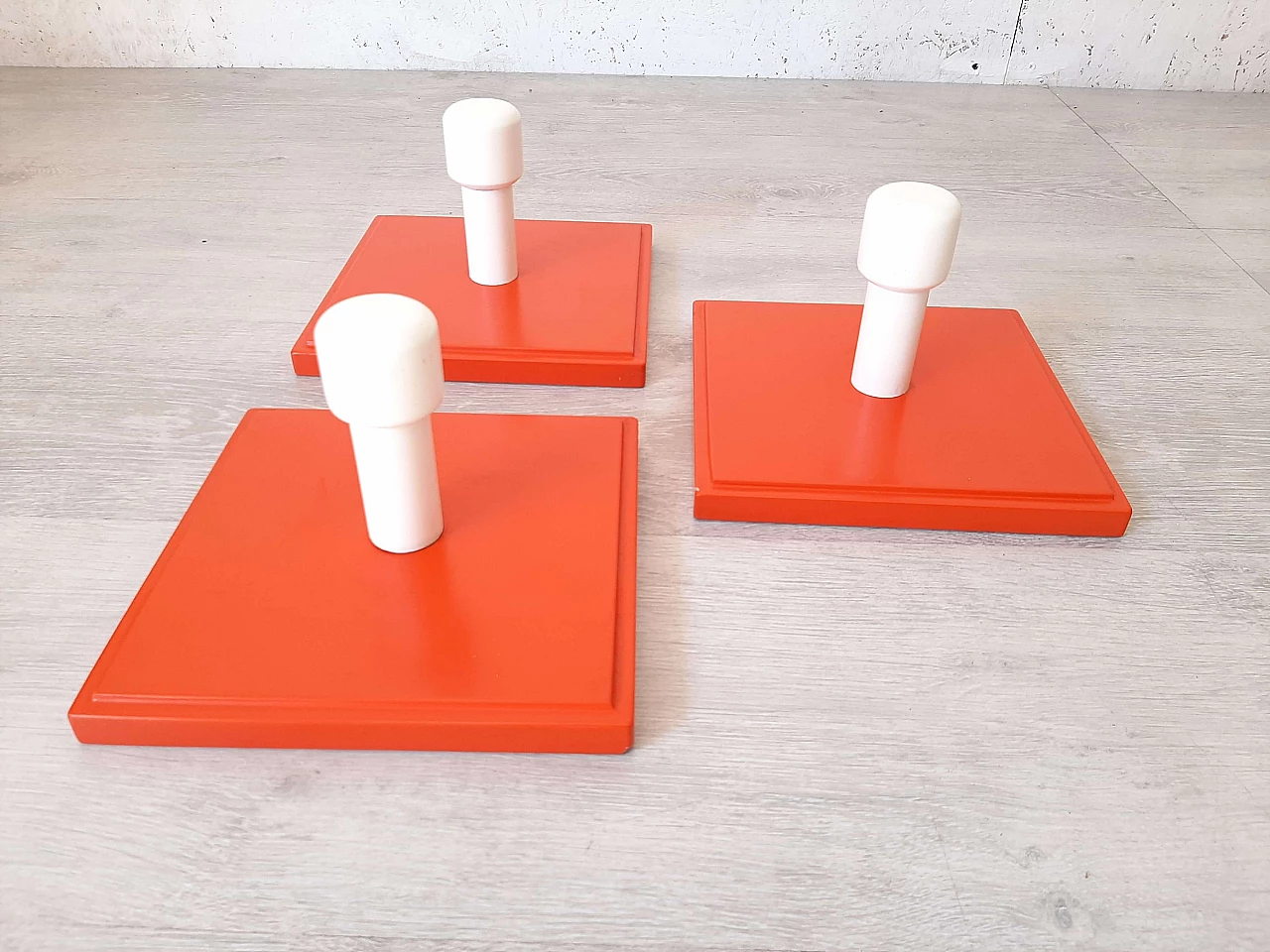 3 Wall-mounted coat hooks, 1970s 1471945