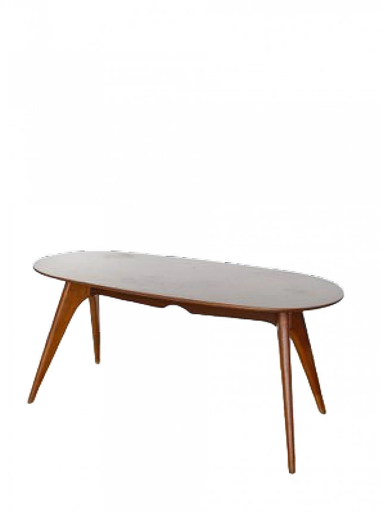 Oval wooden dining table by Ico and Luisa Parisi for Fratelli Rizzi, 1960s 1472198