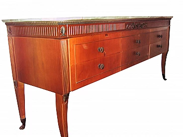 Dresser with 6 drawers and marble top, 1960s