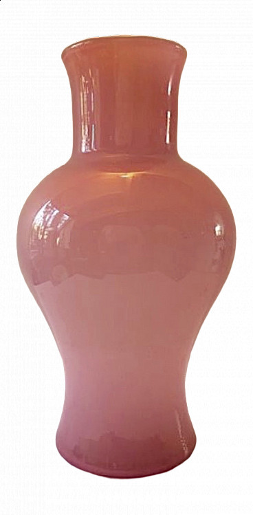 Vase series Opalini rosa by Venini, 1952