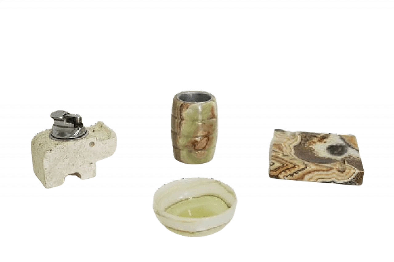 Accessori per fumatori in marmo ed onice, anni '70 1472265