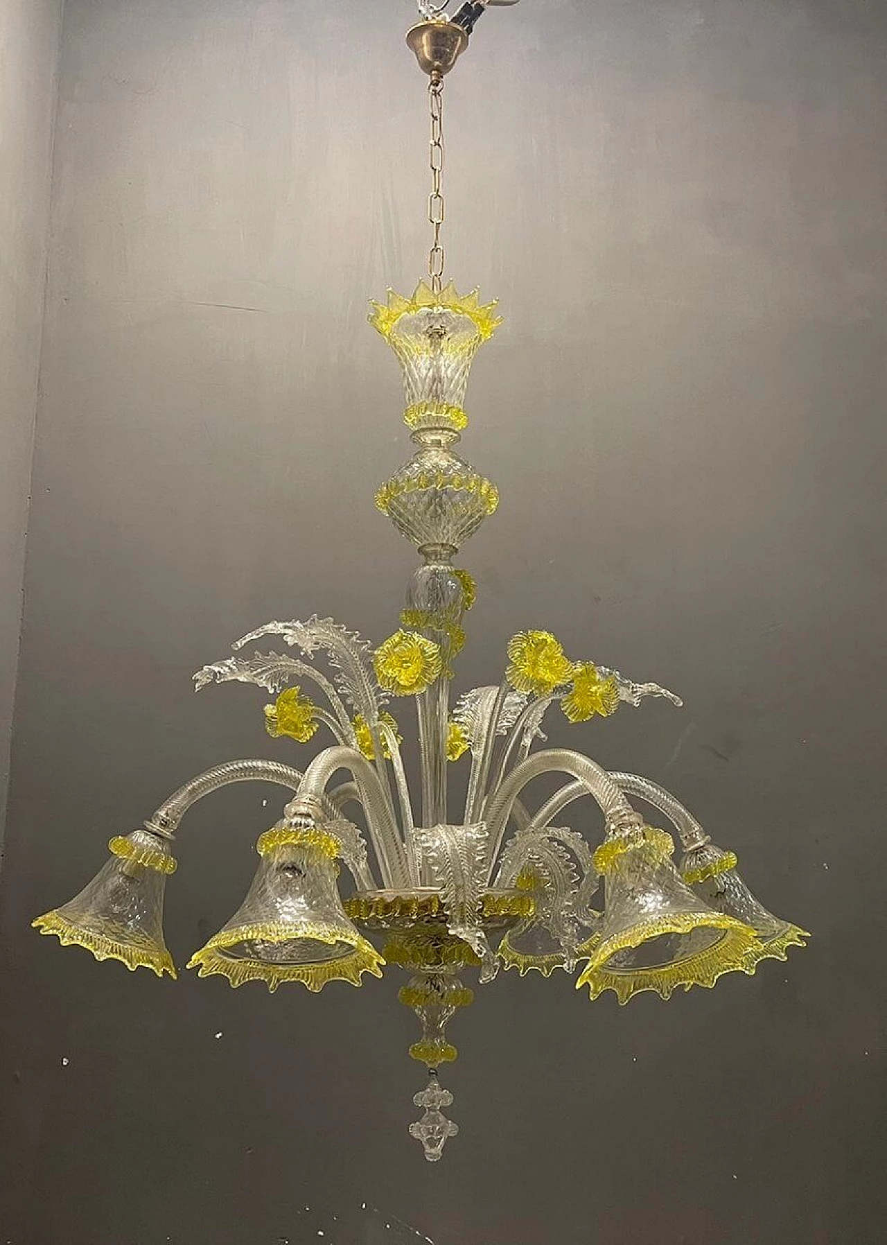 Murano glass flower chandelier, 1960s 1472290