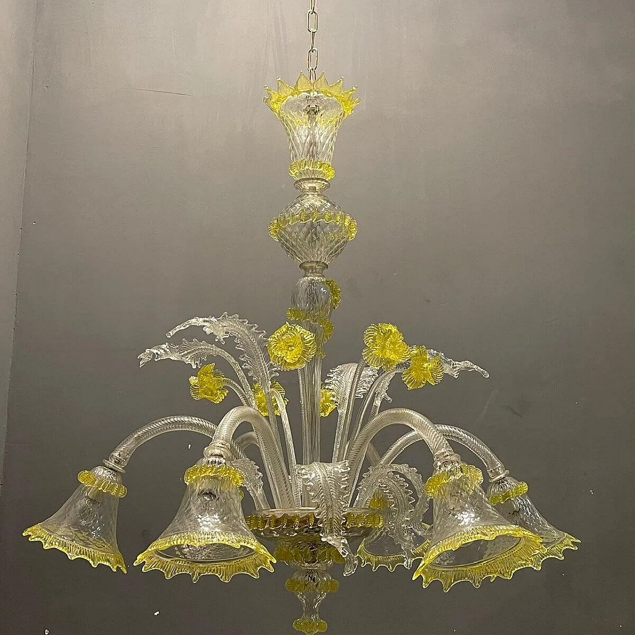 Murano glass flower chandelier, 1960s 1472294