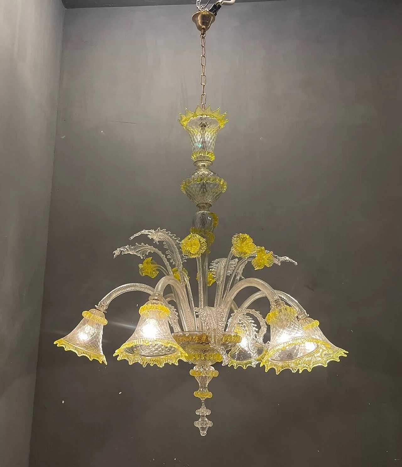 Murano glass flower chandelier, 1960s 1472299