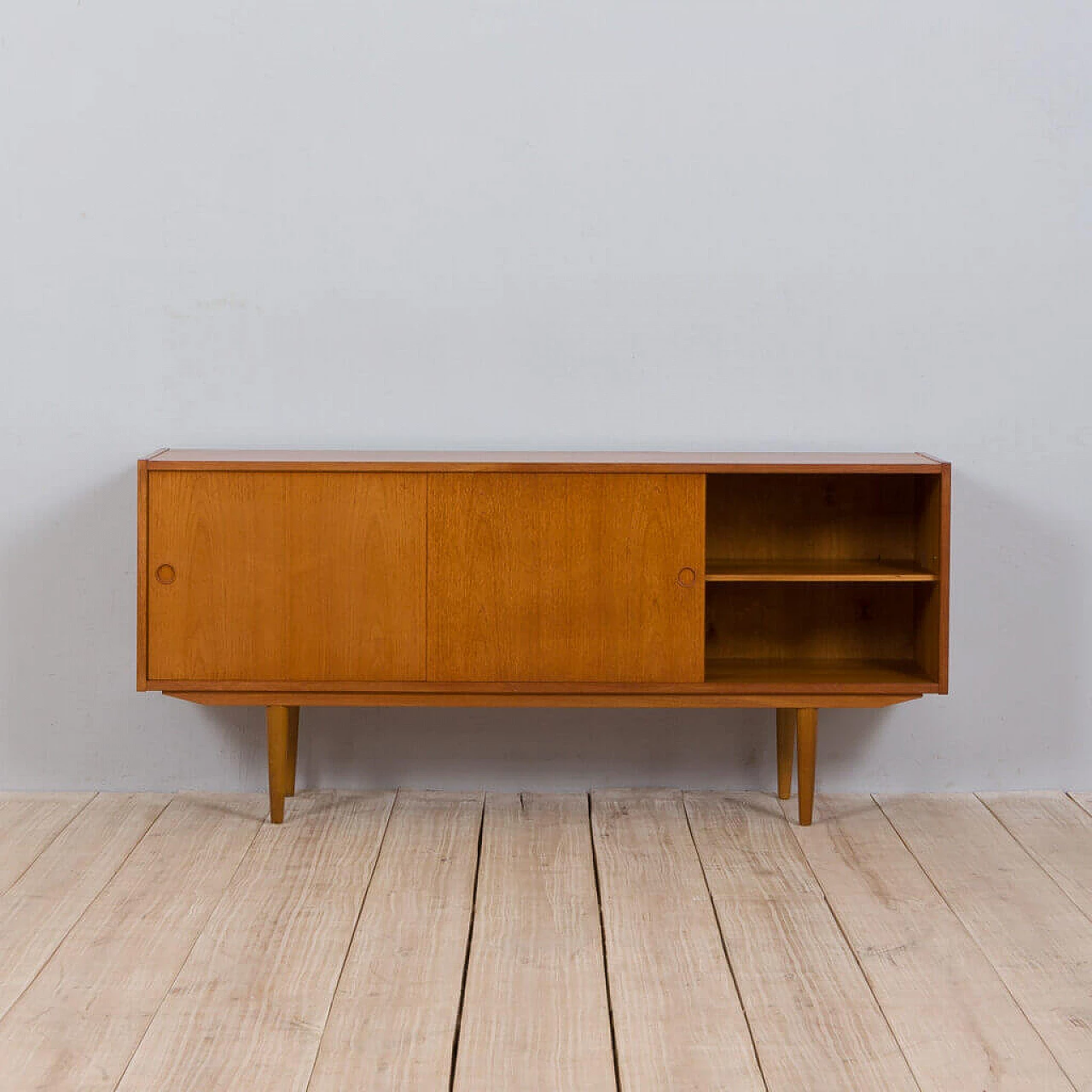 Sideboard with 4 drawers in teak, 1960s 1472344
