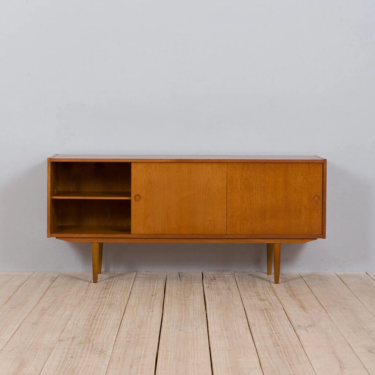 Sideboard with 4 drawers in teak, 1960s 1472345
