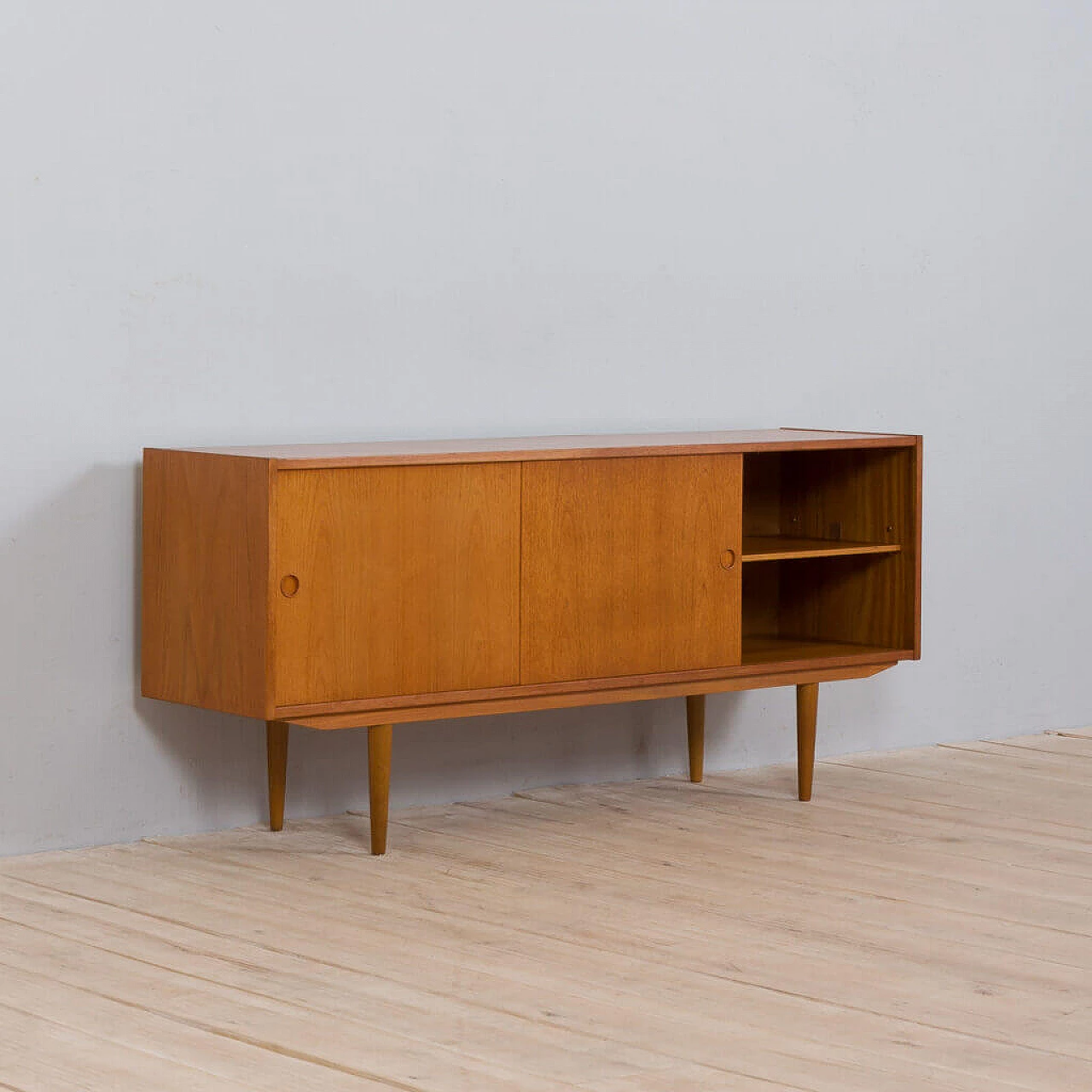 Sideboard with 4 drawers in teak, 1960s 1472347