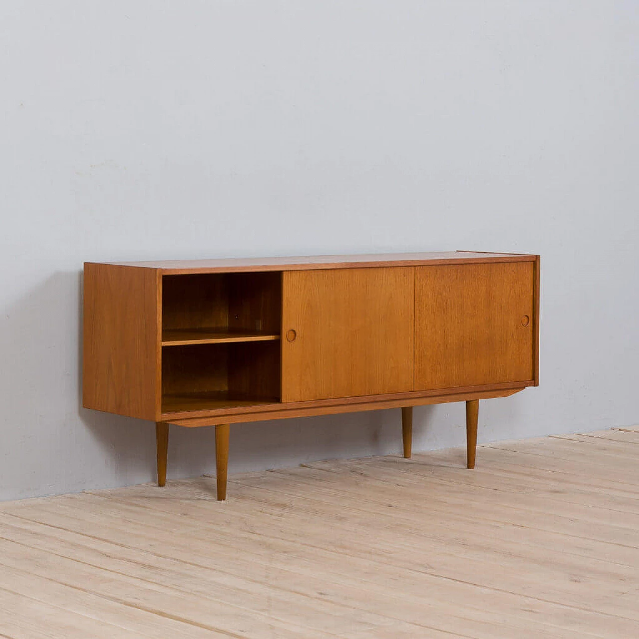 Sideboard with 4 drawers in teak, 1960s 1472348