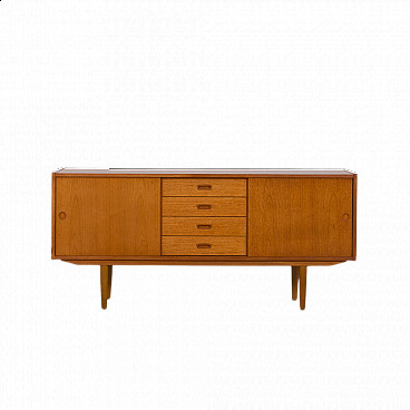 Sideboard with 4 drawers in teak, 1960s