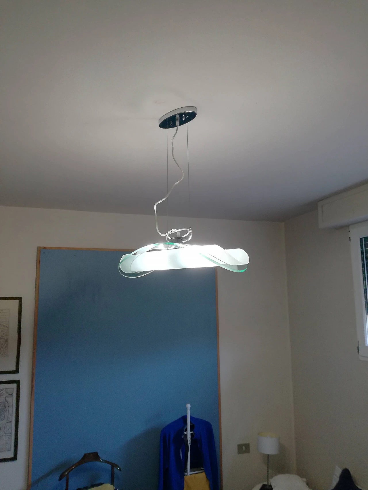 Lampadario con doppio vetro di Doge Luce, anni '90 1472469