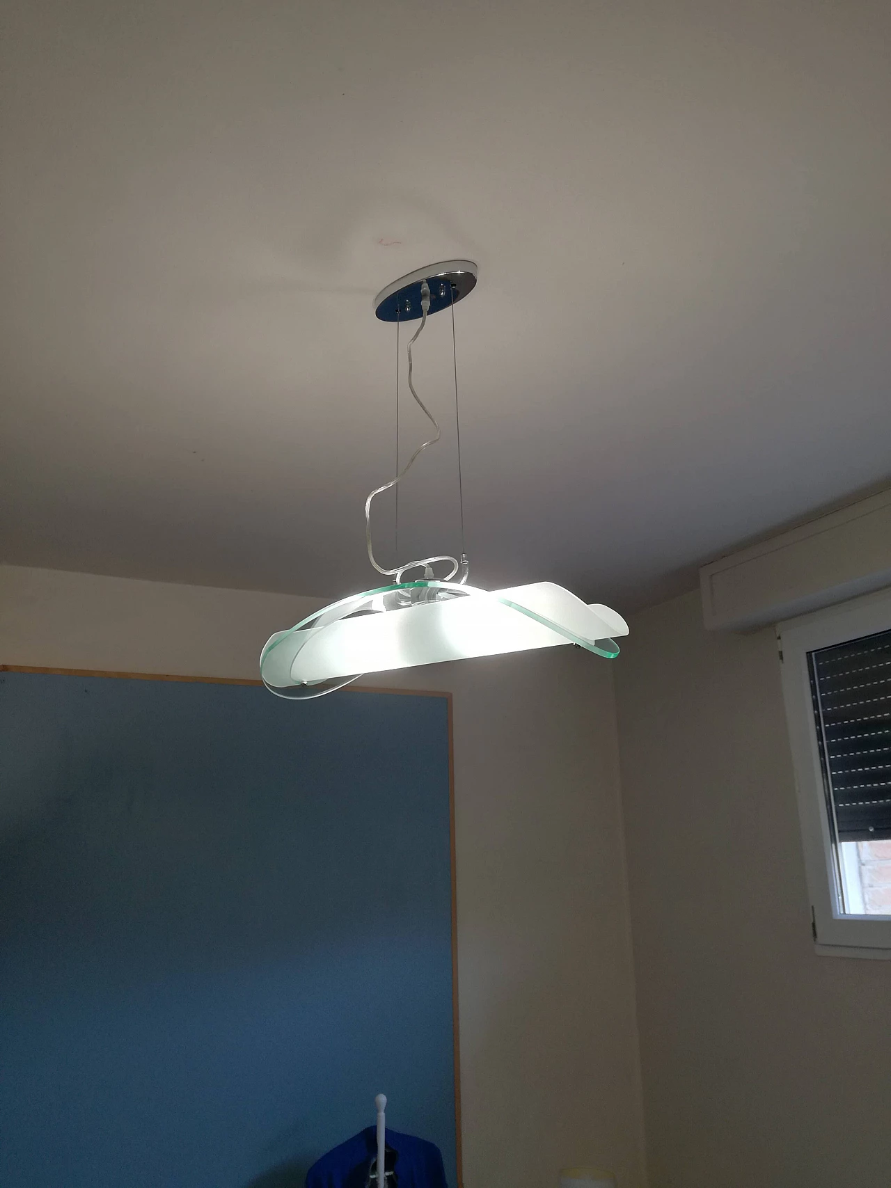 Lampadario con doppio vetro di Doge Luce, anni '90 1472470