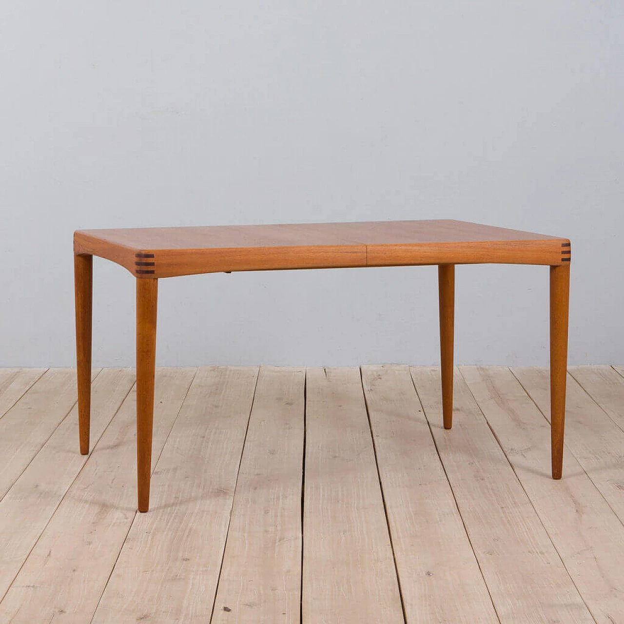 Extendable rectangular teak table by H.W. Klein for Bramin Møbler, 1960s 1472552