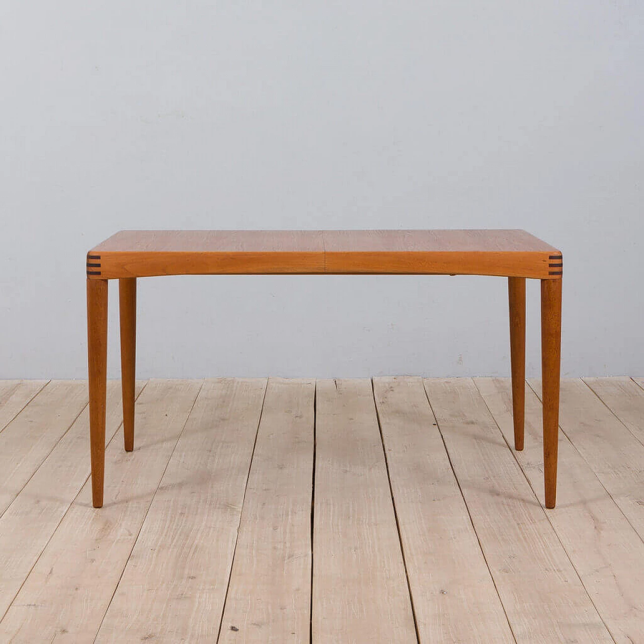 Extendable rectangular teak table by H.W. Klein for Bramin Møbler, 1960s 1472553