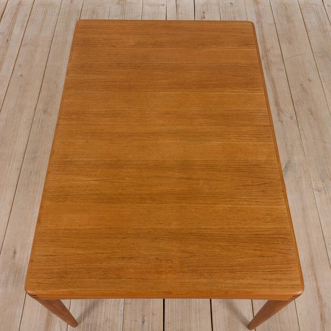 Extendable rectangular teak table by H.W. Klein for Bramin Møbler, 1960s 1472555