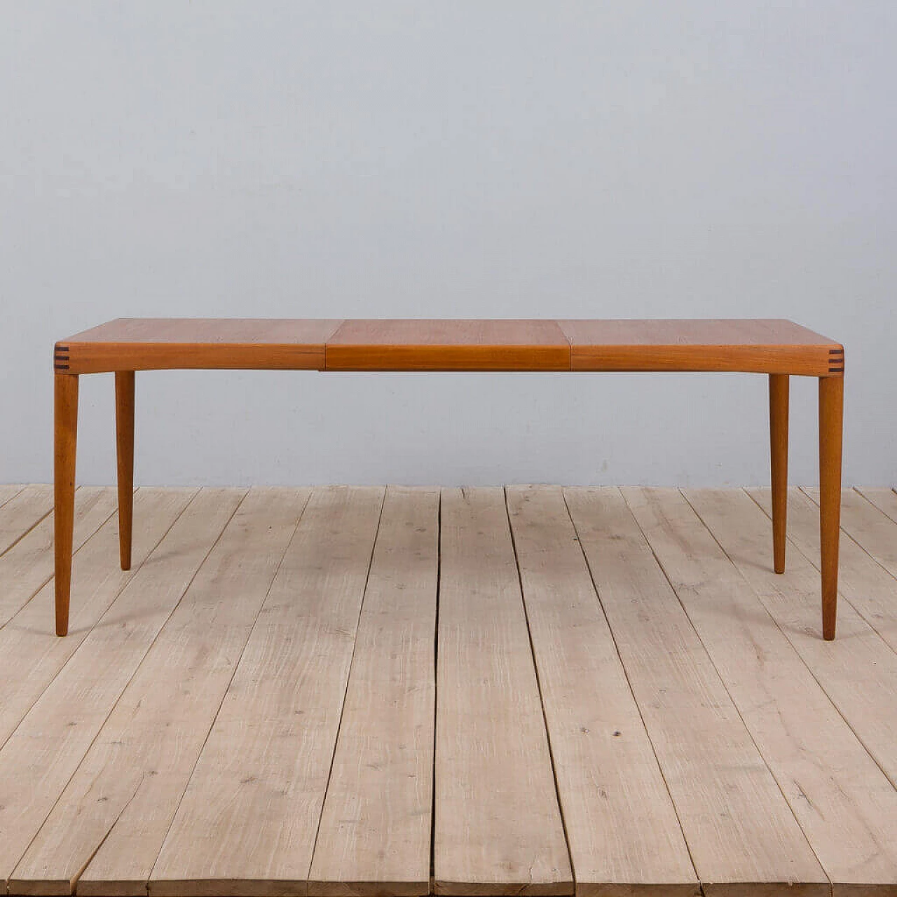 Extendable rectangular teak table by H.W. Klein for Bramin Møbler, 1960s 1472561