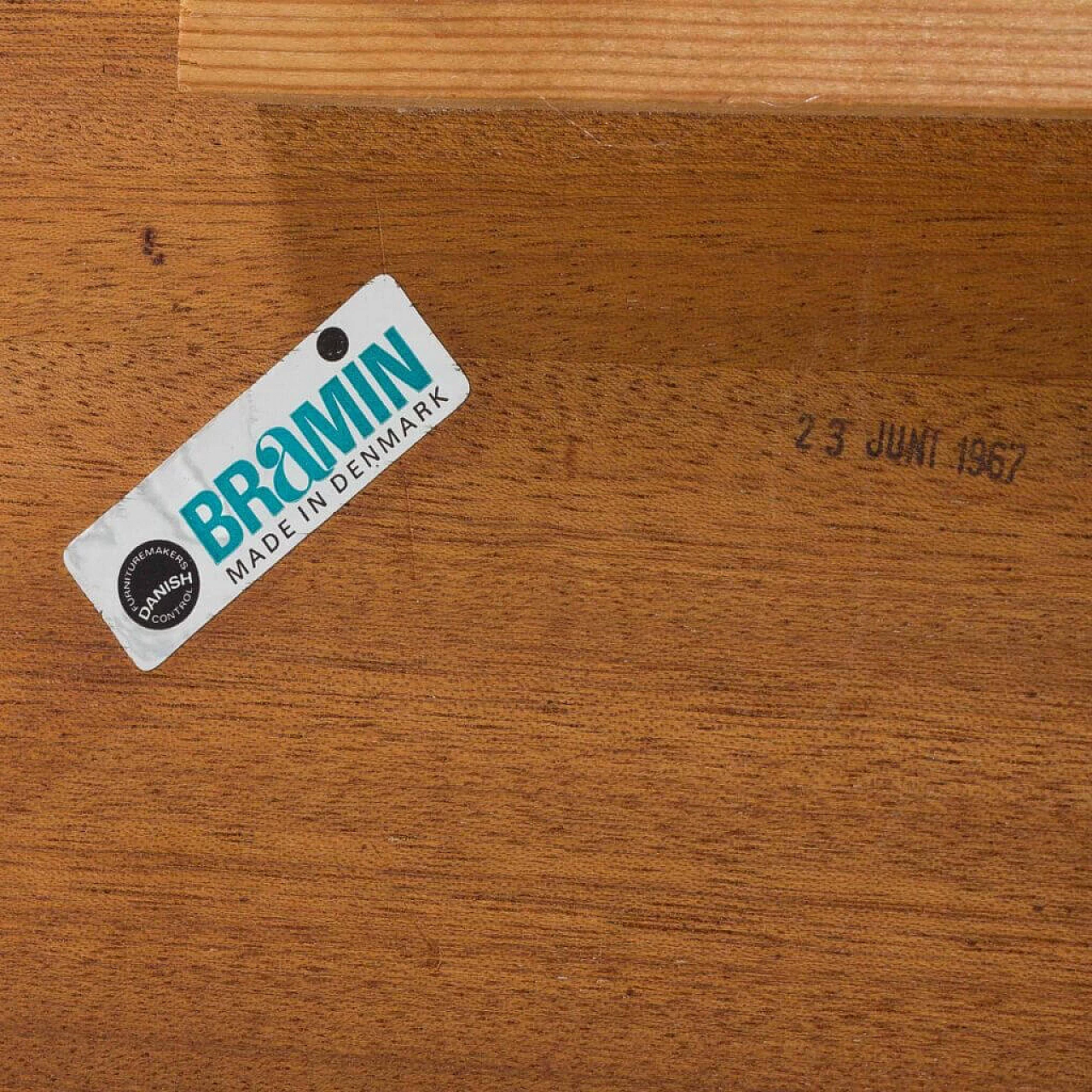 Extendable rectangular teak table by H.W. Klein for Bramin Møbler, 1960s 1472567