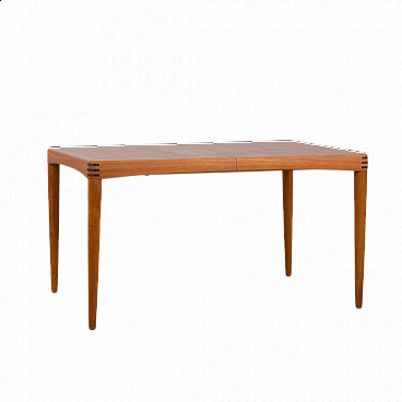 Extendable rectangular teak table by H.W. Klein for Bramin Møbler, 1960s