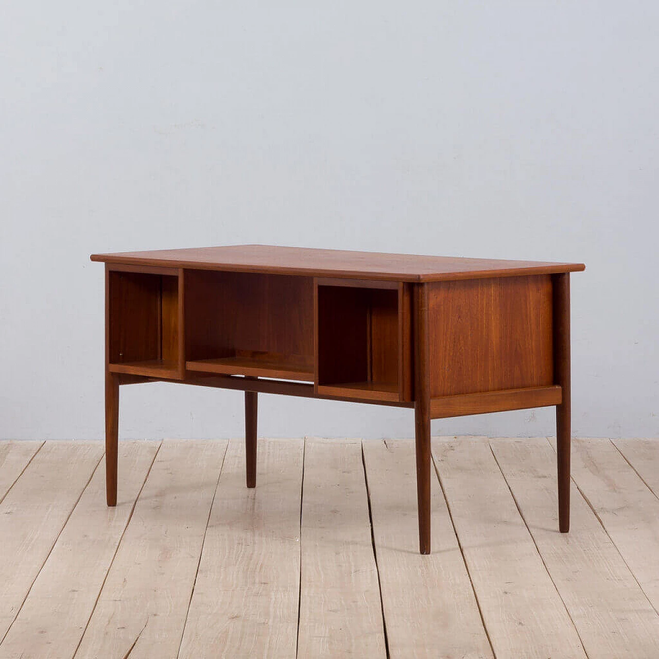 Teak desk with 6 drawers, 1960s 1472575