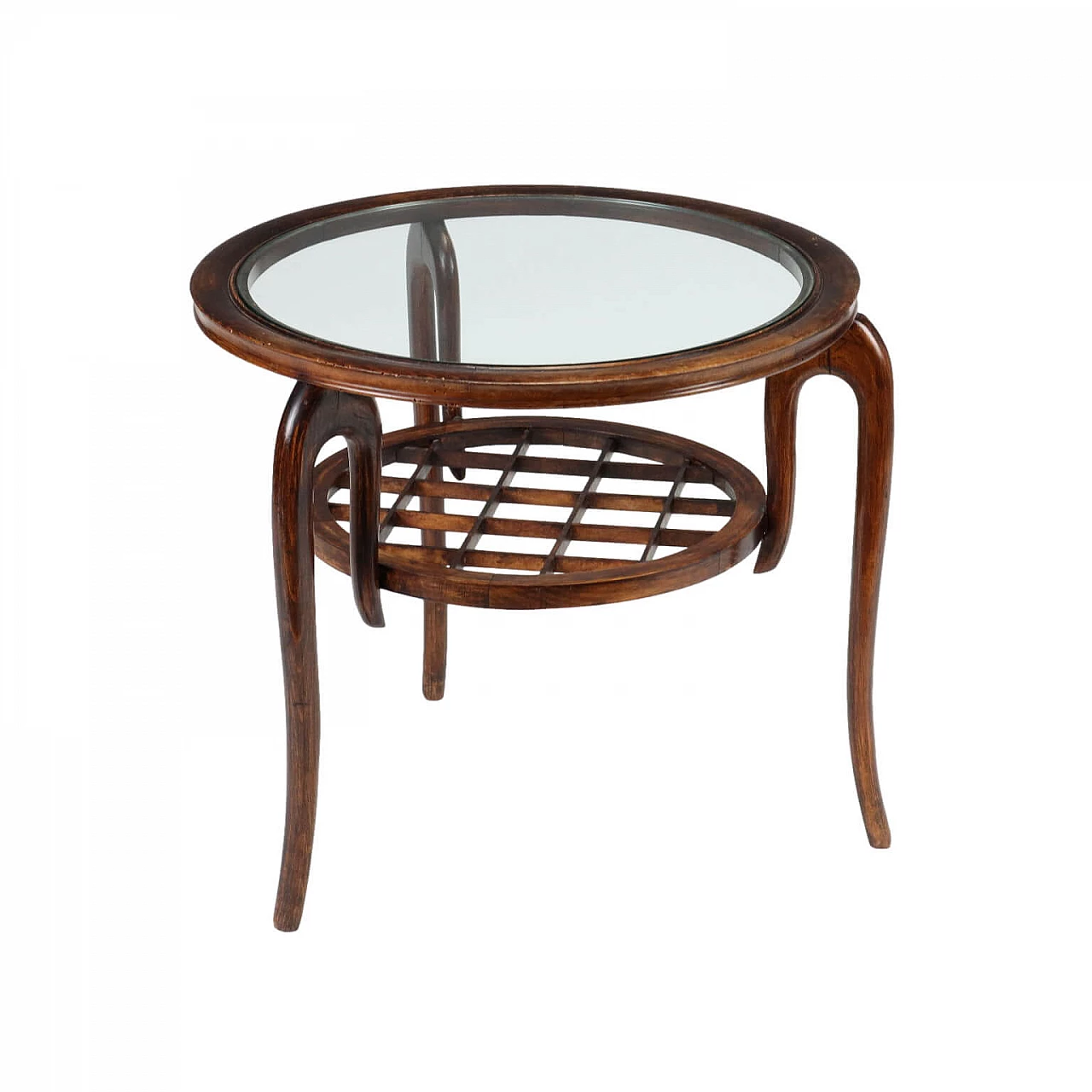 Coffee table in wood and glass Paolo Buffa style, 1950s 1472937
