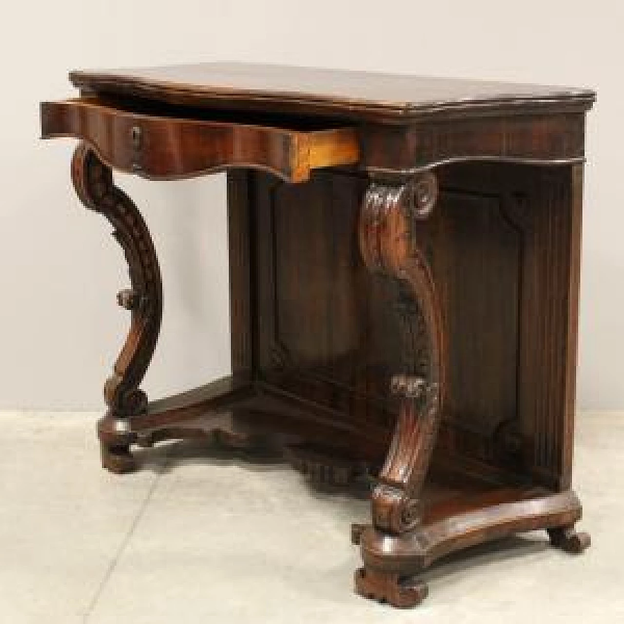 Charles X style console table in walnut, 19th century 1473283