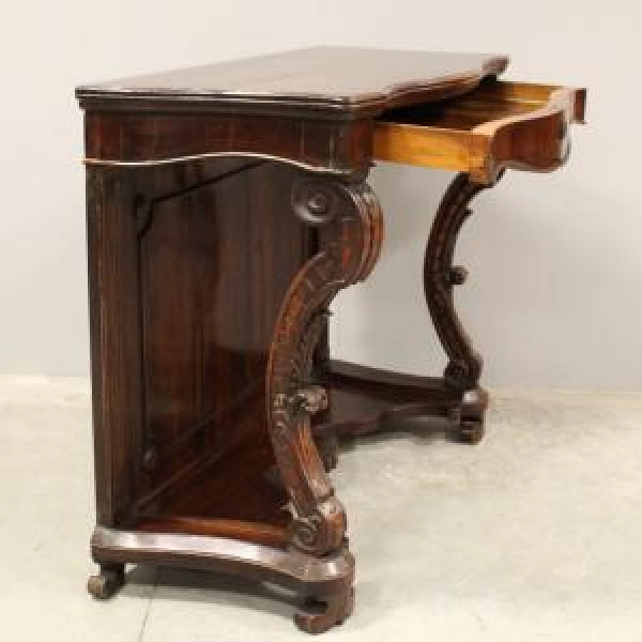 Charles X style console table in walnut, 19th century 1473285