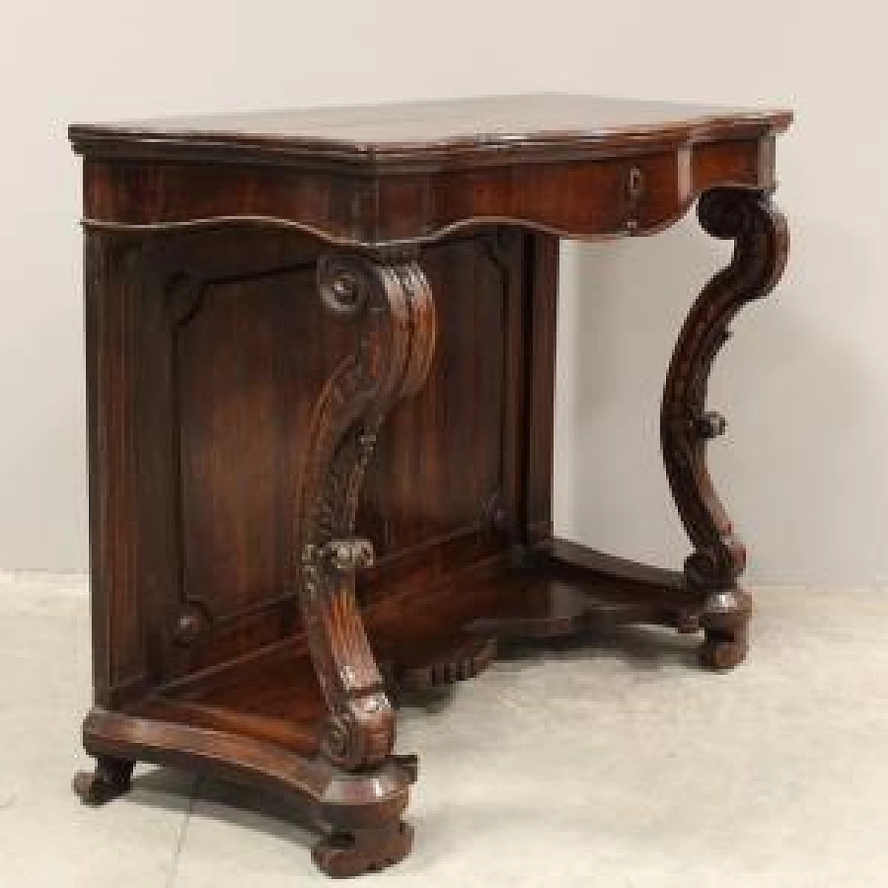 Charles X style console table in walnut, 19th century 1473288