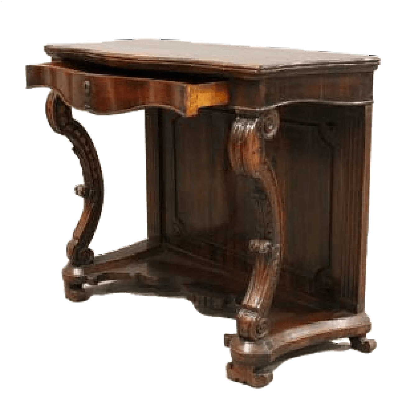 Charles X style console table in walnut, 19th century 1473350