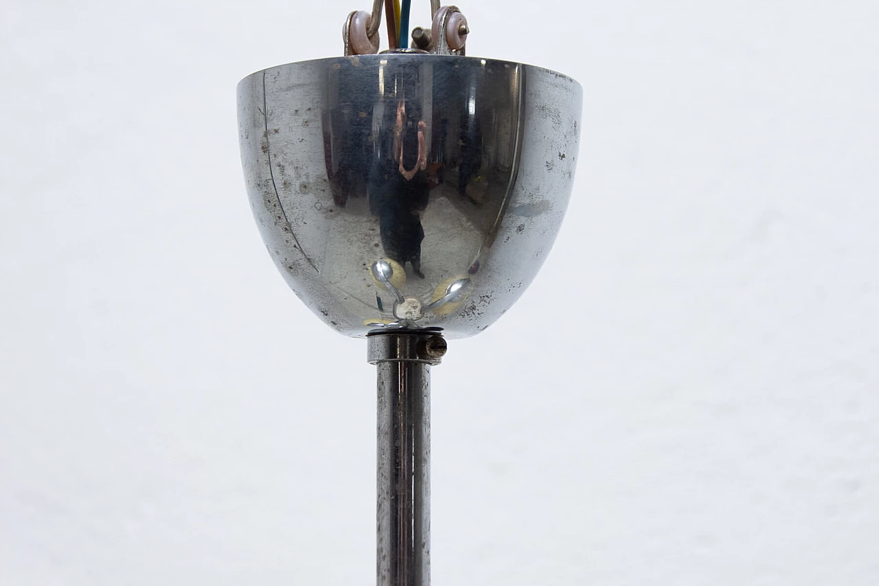 Art Deco style 3-armed metal chandelier, 1930s 1473551