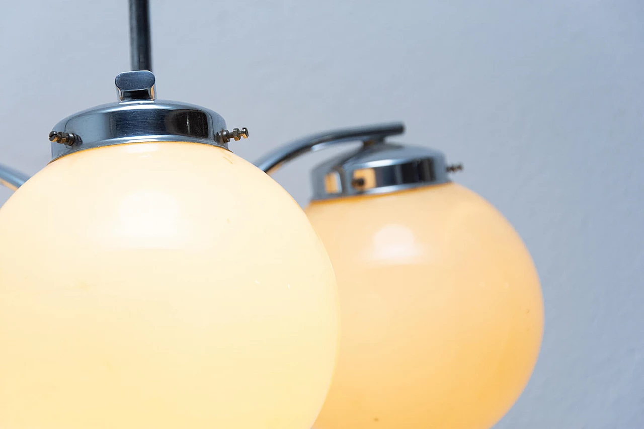 Art Deco style 3-armed metal chandelier, 1930s 1473555