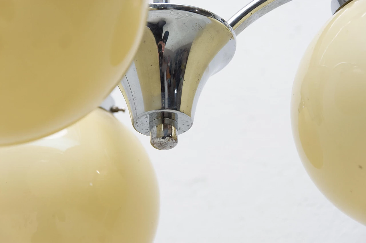 Art Deco style 3-armed metal chandelier, 1930s 1473558