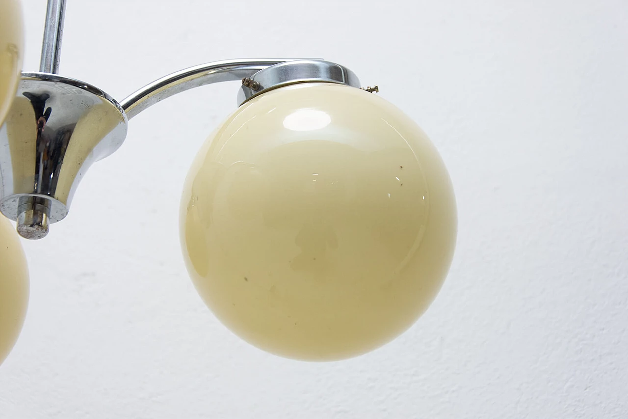 Art Deco style 3-armed metal chandelier, 1930s 1473559