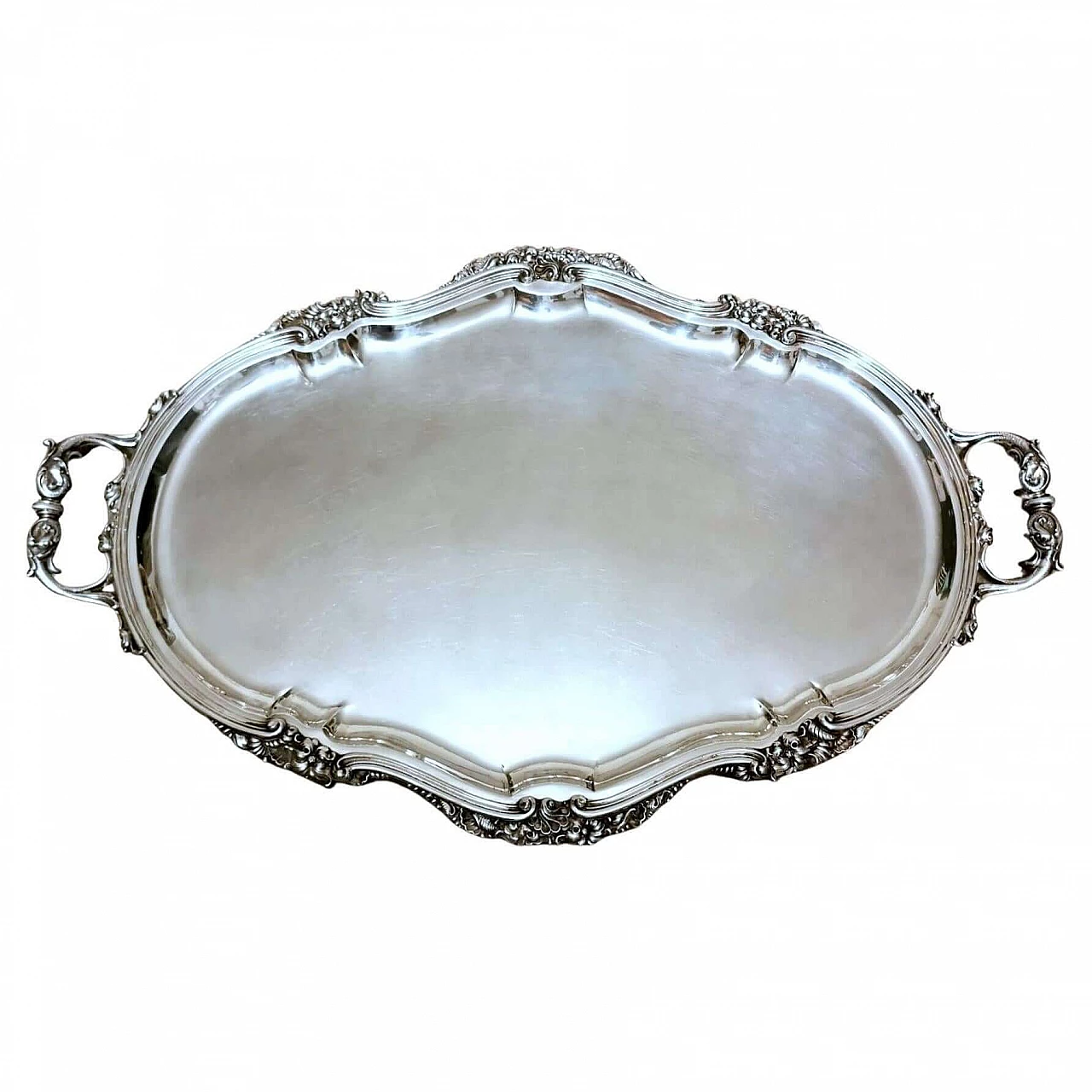 Tray with handles marked 800 silver, 1950s 1473816