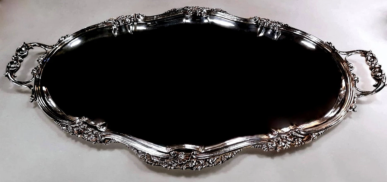 Tray with handles marked 800 silver, 1950s 1473818