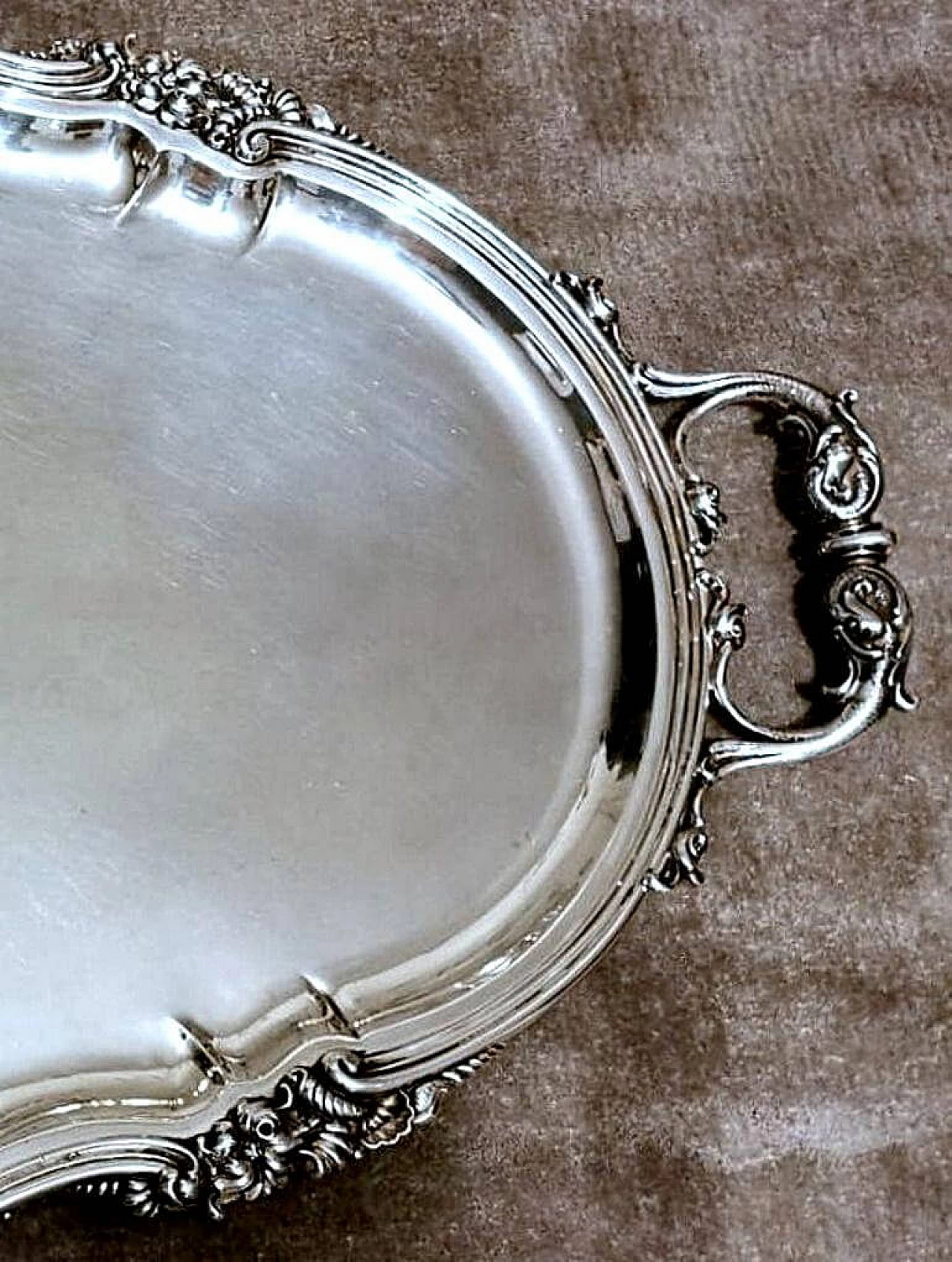 Tray with handles marked 800 silver, 1950s 1473819