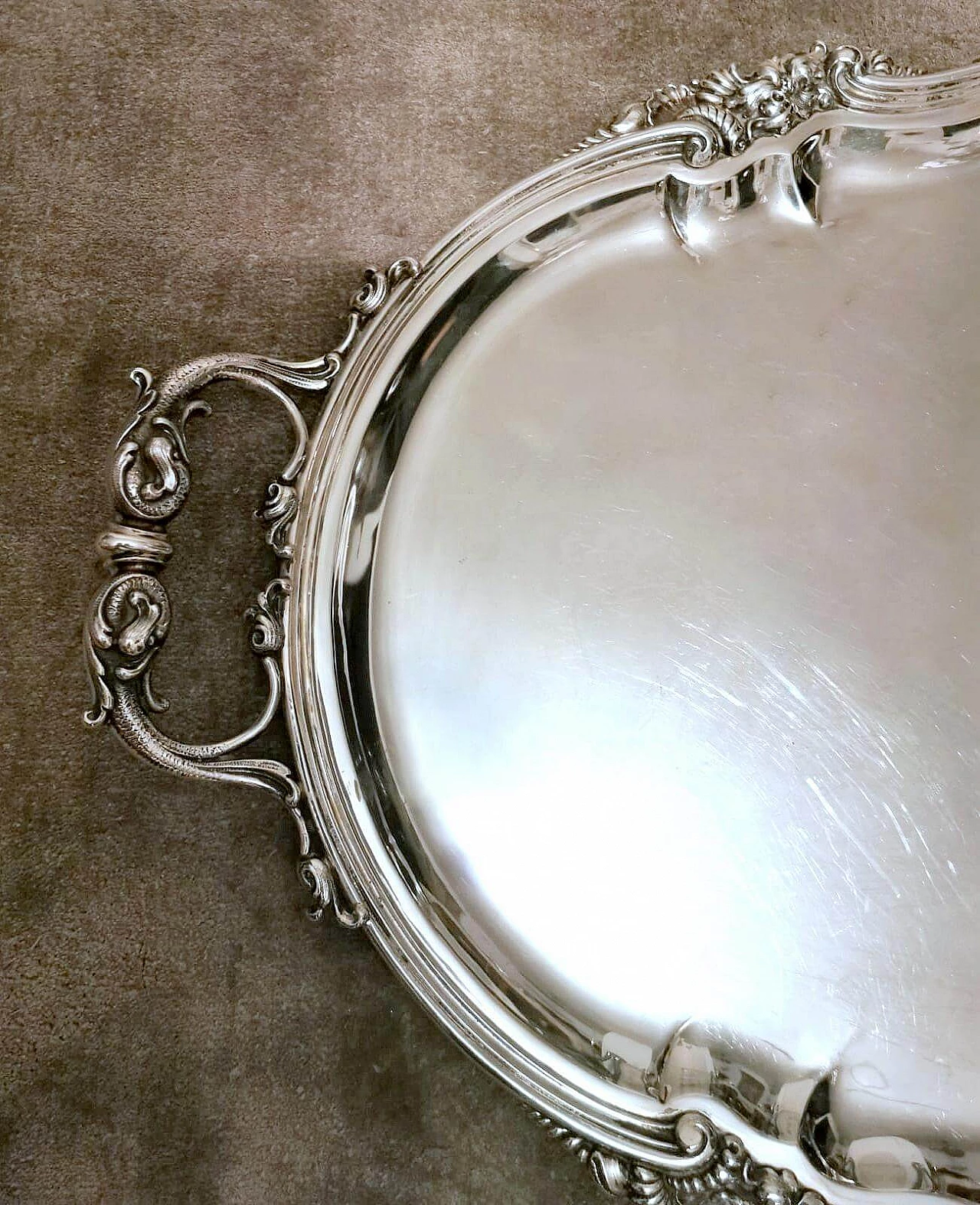 Tray with handles marked 800 silver, 1950s 1473820