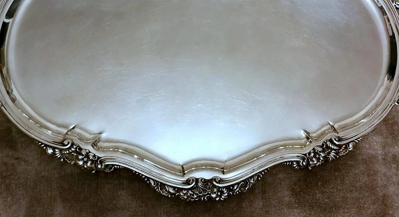 Tray with handles marked 800 silver, 1950s 1473824