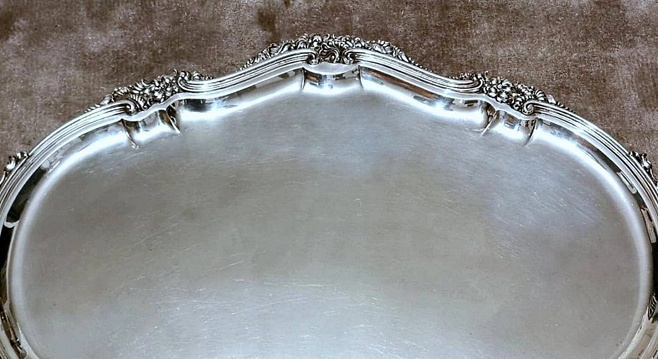Tray with handles marked 800 silver, 1950s 1473825