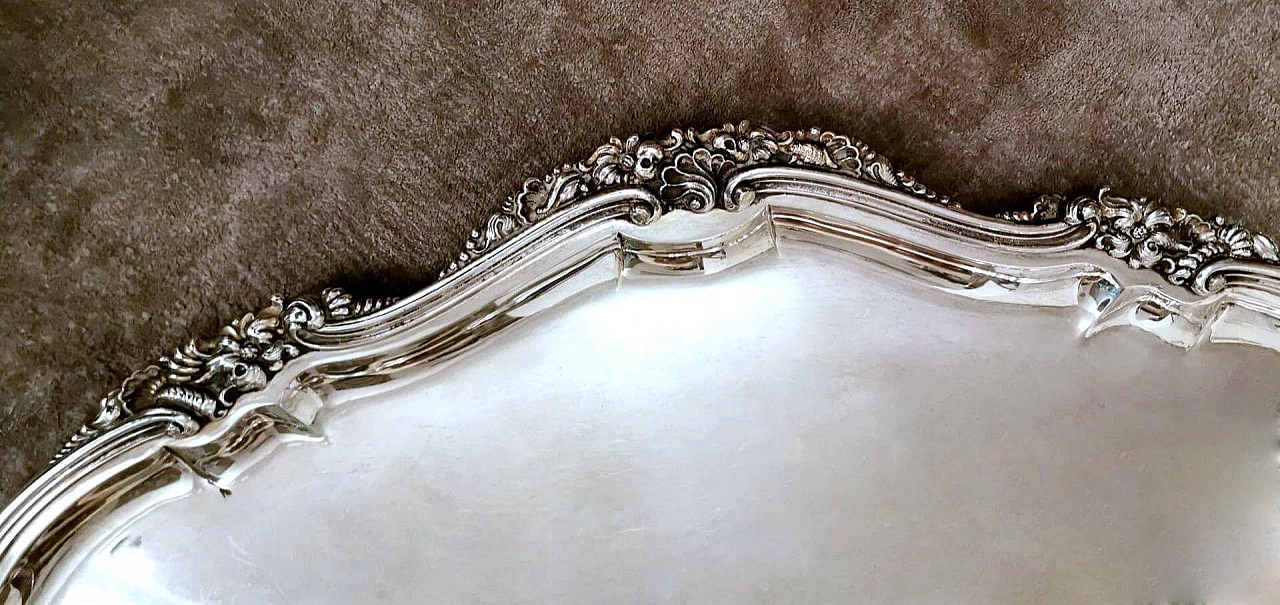 Tray with handles marked 800 silver, 1950s 1473826