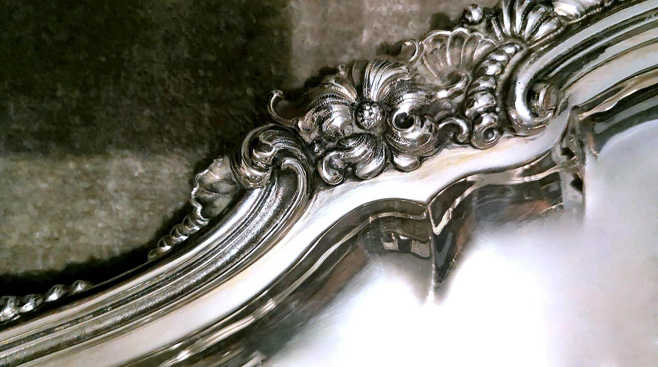 Tray with handles marked 800 silver, 1950s 1473829
